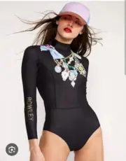 Cynthia Rowley Jewel Necklace Wetsuit Women's Medium Black ☆ New ☆ $345