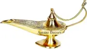 Aladin Genie Oil Lamps Brass Magic Lamp Aladdin Chirag Incense Burner