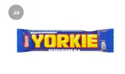 903500 4 x 46G CHOCOLATE BAR NESTLE YORKIE ORIGINAL CHUNKY MADE IN THE UK SNACK