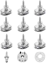 Nerites Boat 1/2" Lift Dot Fasteners Marine Tarp Canvas Lift The Dot Socket, Clinch Plate & 1/2 inches Wood Screw Stud, Grade Stainless Steel Caravan Covers Snaps Fasteners (Set of 10)