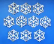 Lacy Snowflakes #1 Winter Die Cut Cardstock Set of 10 Scrapbook Embellishment