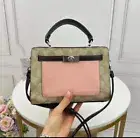 Coach Signature Mini Lane Top Handle In Colorblock Signature Canvas