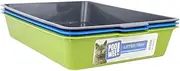 POOWEE! Plain Cat Litter Pan Large, 42x31x8cm – Low-Sided Open Tray for Easy Access, Ideal for Kittens & Cats, Easy-Clean Plastic, Aussie Owned