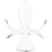 Plymor Clear Acrylic Sphere Flower Petal Display Stand, 2.125" H x 3" W x 3" D
