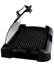 MegaChef Reversible Indoor Grill & Griddle with Removable Glass Lid