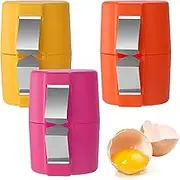 3 Pack Egg Shell Opener - Hard Boiled Egg Cracker and Peeler for Raw and Boiled Eggs - Handheld Stainless Steel Tool - Must-Have Kitchen Gadget