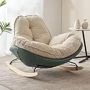 CADYNN Modern High Back Armchair Rocking Accent Chair Comfy Side Chair for Bedroom, Living Room(B)