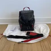 Christian Louboutin Explorafunk Croc Studded Mini Backpack Crossbody Purse Bag