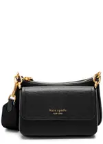 Kate Spade New York Double Up Leather Cross-body bag - Black ONE SIZE