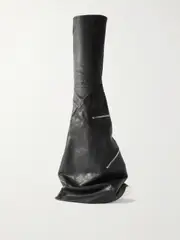 [Rick Owens] Rick Owens - Cargoflares Zip-embellished Leather Boots - Black - IT40 IT 40 Black