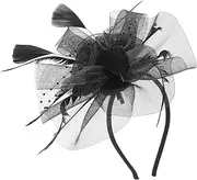 [BESTYASH] Elegant Head for Bride Women Tea Party Fascinator Hat Stylish Banquet Headwear Comfortable Mesh Headdress for Weddings Special Occasions