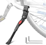 [YUENTOEN] Bike Kickstand for Mountain Bike, Adjustable Bicycle Side Kick Stand, Aluminum Alloy Adjustable Side Kick Stand Fit for 24", 26", 27" 700 Road Bike/BMX/MTB