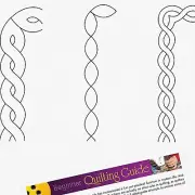 QuiltMaster Borders: 3-Piece Plastic Template Set for Machine & Hand Quilting -