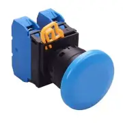 IDEC Blue 22mm Mushroom Maintained Push Button Switch 2NO IP65 YW1B-A4E20S