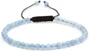 [Keleny] Natural Gemtone 4mm Round Beads Crystal Adjustable Braided Macrame Tassels Bracelets Unisex