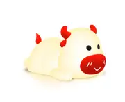 D59 Cartoon Cattle Silicone Night Light Bedside Lamp Colorful Color Changing Light Bedroom Decoration Light with Sleeping Light Gift LED
