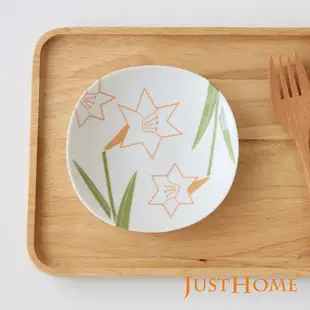 【JUST HOME】花彩陶瓷4吋碟-共5色《泡泡生活》餐盤 小盤 醬料碟