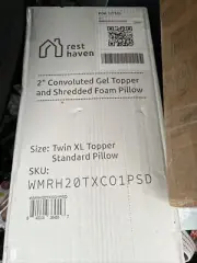 Rest Haven 2 Inch Convoluted Gel Memory Foam Topper and Shredded Memory Foam