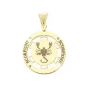 Scorpio Zodiac Sign Pendant In 18K Yellow Gold