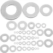 MAGICLULU 360pcs Metal Gaskets Repairs Flat Washer Steel Flat Washer Assortment Assorted Hardware Washer Flat Washer Kit Round Stainless Washer Flat Screw Washer Stainless Steel Silver