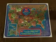 Vintage Duncan Hines Cookies A Picture Map Puzzle of the USA 1960 New