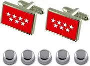 [Select Gifts] Shirt Dress Studs Madrid Flag Cufflinks