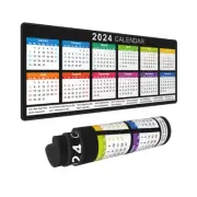 Calendar 2024 Gaming Mouse Pad Large XL Desk Mat Long Extended Keyboard Pads ...