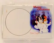 ASE Merry Christmas Snowman 2X3, Snap Lock Coin Holder, 3 pack
