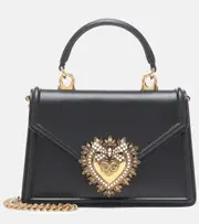 [Dolce & Gabbana] Dolce & Gabbana Devotion Small leather shoulder bag One Size black