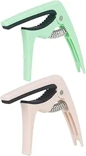 Kisangel 2Pcs Guitar Capo Tone Clip for Acoustic Electric Guitars Macaron Colors for Beginners Professionals