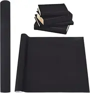 BENECREAT 47.25x15.75 Inch Black Binding Cloth, Cover Fabric Surface with Paper Backed Nylon Fabric for Binding Scrapbooking DIY Crafts Scrapbooking