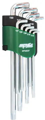 SP Tools SP34537 - Torx Key Set 9 Piece Stubby T-10 - T-50