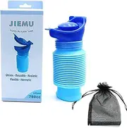 Rongbo Shrinkable Urinal,750ML Male Female Portable Mobile Toilet Potty Pee Urine Bottle,Reusable Emergency Urinal for Camping Car Travel Traffic Jam and Queuing