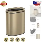 Narrow Modern Stainless Steel Garbage Can - 9L Capacity Design for Stylish Areas