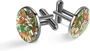 [Generic] Men's Cufflinks, Monkey in the Jungle Cuff Links for Men, Classic Cufflinks Black for Suit Shirt Wedding Business Birthday Jewelry Gift