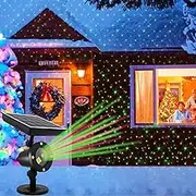 Christmas Projector Lights, Waterproof LED Moving Rotating Solar Projection Lamp for Christmas Theme Party, Holiday, Home Birthday Party and Garden Deco