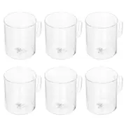 6pc Wilmax England 320ml Thermo Glass Cup Coffee Mug - Clear