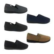 Panda Eden Mens Slippers Double Elastic Gusset Slip on Soft Uppers