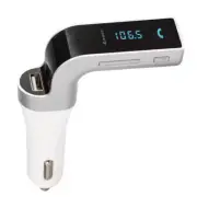 Car Bluetooth Hands-free Car Charger FM Transmitter Car Mp3 Bluetooth USB Silver