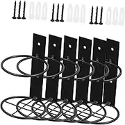 6pcs Wall Mounted Wine Mounted Wine Bottle Holder White Wine Holder Glass Holder Bar Metal Hanger Metal Wine Glass Liquor Bottle Wine Rack Stand Wine Cabinet Hanging Iron