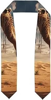 [SKKNT] Desert Sand Camel Print Graduation Shawl Stole For Academic Commencements Honor Sash Congratulations Gift
