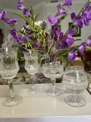 GALWAY IRISH CRYSTAL GLASSES SET OF 12 PIECES # “KILLARNEY” 24% LEAD NEW IRELAND