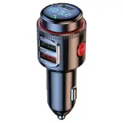 Bluetooth 5.4 FM Wireless Radio Car FM Transmitter Dual USB QC3.0 Fast Charger.