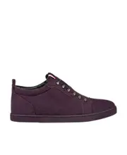 logo-patch leather sneakers 40 Black