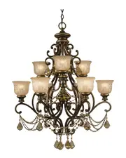 Crystorama 9-Light Norwalk Chandelier Hand Cut Crystal