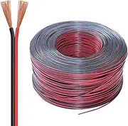15FT 22AWG Red Black Parallel Power Cable (15ft-60ft) - Flex Cable Low Voltage 300V PVC Jacket UL Certificationfor LED Strip Lights Electronics Projects(30ft,18AWG)