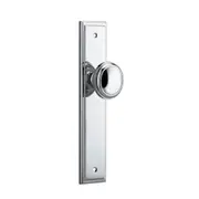 Iver Paddington Door Knob on Stepped Backplate Chrome Plated