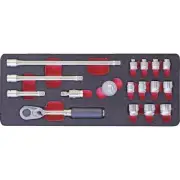 Ko-Ken 2286Z Z-Eal 1/4 6.35mm Plug Socket Wrench Set 17 Pcs 2286Z Japan
