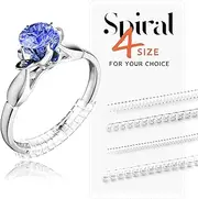 HOPEA JEWELS® Premium Ring Tightner For Women & Men/Ring Tightener For Loose Rings/Ring Size Adjuster for Loose Rings/Ring Sizer Resizer Fit Spiral Silicone/Ring Sizer Adjuster/Ring Sizer Adjuster
