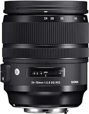 Sigma 4576954 24-70mm f/2.8 DG OS HSM Art Optical Lens for Canon, Black